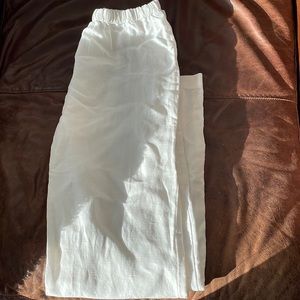 ENZA COSTA Easy Linen-Blend Canvas Trousers